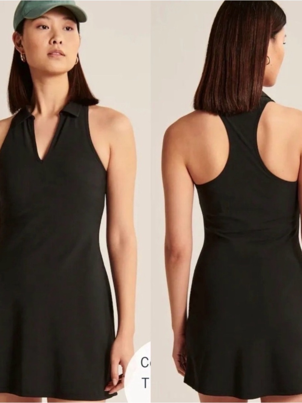Abercrombie Black Tennis Racerback Polo Dress